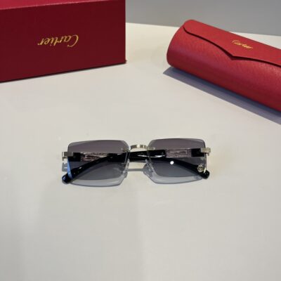 卡地亞 Cartier 珍貴無框太陽眼鏡｜金屬＋PC鏡腿｜高端輕奢款