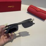 Cartier 卡地亞 珍貴無框太陽眼鏡｜金屬材質＋PC鏡腿｜超輕奢華電鍍工藝