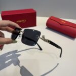 Cartier 卡地亞 珍貴無框太陽眼鏡｜金屬材質＋PC鏡腿｜超輕奢華電鍍工藝