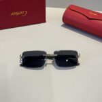 Cartier 卡地亞 珍貴無框太陽眼鏡｜金屬材質＋PC鏡腿｜超輕奢華電鍍工藝