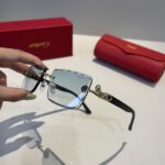 Cartier 卡地亞 珍貴無框太陽眼鏡｜金屬材質＋PC鏡腿｜超輕電鍍工藝