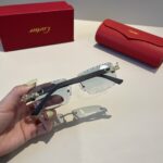 Cartier 卡地亞 珍貴無框太陽眼鏡｜金屬材質＋PC鏡腿｜超輕電鍍工藝