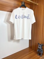 LOEWE 羅意威 白色 2025春夏新款精品仿製圓領短袖T恤 純棉舒適男士上衣