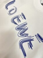 LOEWE 羅意威 白色 2025春夏新款精品仿製圓領短袖T恤 純棉舒適男士上衣