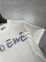 LOEWE 羅意威 白色 2025春夏新款精品仿製圓領短袖T恤 純棉舒適男士上衣
