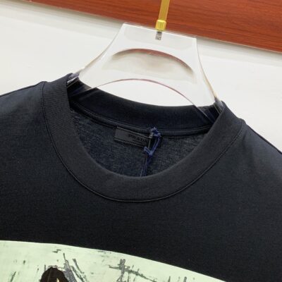 Prada 原單短袖T恤 男女同款春夏新作 毛巾繡Logo設計 義式低奢簡約風
