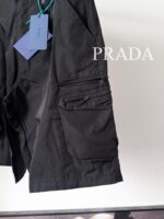Prada A貨三角標工裝短褲 男士24SS新款輕量機能設計 防風防水日系工裝風