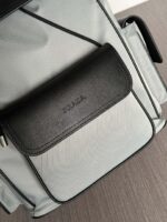 Prada 高仿雙肩背包精品仿製款8457-6 尼龍拼小牛皮 時尚大容量超強收納風格設計