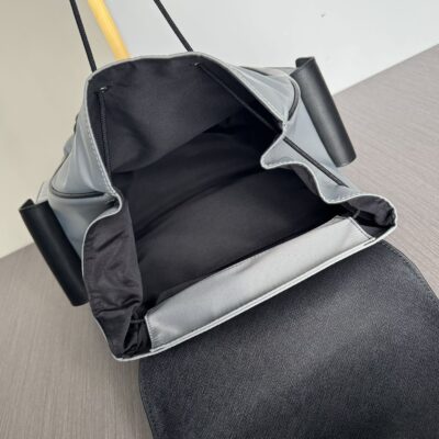 Prada 高仿雙肩背包精品仿製款8457-6 尼龍拼小牛皮 時尚大容量超強收納風格設計