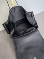Prada 原單雙肩背包 黑色款 8457-6 高仿等級 義大利小牛皮拼尼龍 超大容量爆款