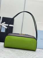 Prada 一比一保齡球包 1BC249 進口牛皮撞色設計 2025新款經典百搭大容量