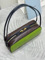 Prada 一比一保齡球包 1BC249 進口牛皮撞色設計 2025新款經典百搭大容量