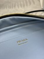 Prada 高仿保齡球包 2025新款 進口牛皮羊皮撞色設計 時尚容量大爆款1BC249