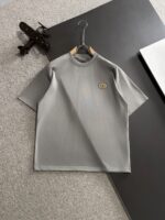 GUCCI 原單灰色蠟染短袖T恤 重磅雙紗工藝 2025春夏百搭休閒風格