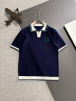 GUCCI 高仿翻領刺繡短袖T恤 男士高克重純棉 立體剪裁顯高級