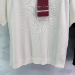 GUCCI 復刻版雙G挑孔短袖T恤 清爽透氣設計 春夏簡約時尚款
