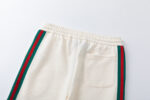 GUCCI 原單雙G刺繡Logo五分短褲 側邊織帶設計 牛肚面料潮感百搭