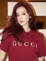 GUCCI 高仿新春限定雙紗短袖T恤 安可拉紅300克重磅質感 寬鬆版型時尚百搭