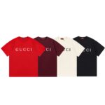 GUCCI 高仿新春限定雙紗短袖T恤 安可拉紅300克重磅質感 寬鬆版型時尚百搭