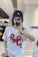 GUCCI 高仿蛇年限定眼睛印花短袖T恤 潮流設計百搭寬鬆款
