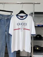 GUCCI 頂級原單1921徽章印花T恤 春夏新款寬鬆版型 中性設計清爽有型