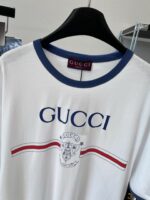 GUCCI 頂級原單1921徽章印花T恤 春夏新款寬鬆版型 中性設計清爽有型