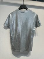 GUCCI 高仿G25銀色金屬光澤T恤 夏季新款親膚舒適 穿出極致時髦感