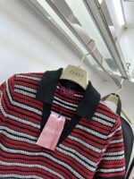 GUCCI 頂級原單紅色私麻針織上衣 早春親膚舒適質感百搭設計