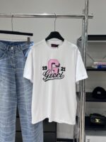 GUCCI 復刻版1921字母印花圓領T恤 百搭寬鬆設計春夏簡約新款