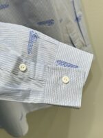 GUCCI 高仿GU字母條紋刺繡襯衫落肩寬鬆設計 男女同款早春新作
