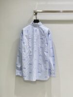 GUCCI 高仿GU字母條紋刺繡襯衫落肩寬鬆設計 男女同款早春新作