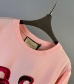 GUCCI 原單蛇年限定紅鑽蛇印花短袖T恤 時尚立體燙鑽潮流早春新作
