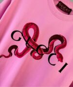 GUCCI 一比一蛇年限定紅鑽印花短袖T恤 醒目立體潮感爆棚設計