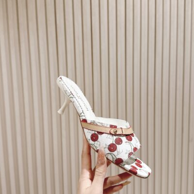 LV早春新款拖鞋｜一比一精品涼鞋｜真皮牛皮印花・平底/6.5cm高跟可選