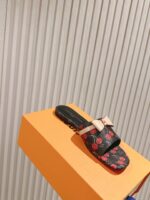 LV一比一春夏新款時尚拖鞋 牛皮羊皮真皮底 性感涼鞋 平底/6.5cm