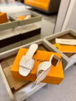 LV 2025年新款高跟拖鞋｜進口羊皮・5.5cm跟高・精品仿製頂級原單