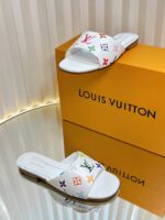 LV高仿小貓跟鞋｜原單開模定制・老花單寧配棕色皮・舒適經典夏季必備
