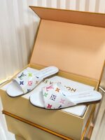 LV高仿小貓跟鞋｜原單開模定制・老花單寧配棕色皮・舒適經典夏季必備