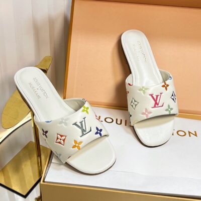 LV 高仿小猫跟鞋｜原單開模定制・老花單寧經典・夏日必備性感優雅