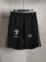 Balenciaga 巴黎世家 × Lamborghini 聯名短褲｜立體刺繡拼接設計｜高端仿製男女同款