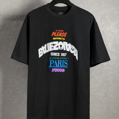 Balenciaga 巴黎世家1917刺繡字母T恤｜男女同款寬鬆版｜精品仿製純棉短袖上衣