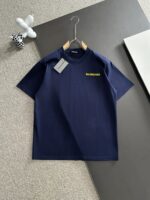 Balenciaga 巴黎世家 2025 春夏新款高密純棉刺繡T恤｜寶藍色｜精品仿製高版本