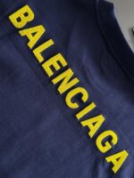 Balenciaga 巴黎世家 2025 春夏新款高密純棉刺繡T恤｜寶藍色｜精品仿製高版本