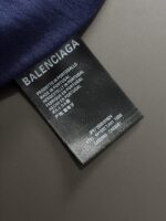 Balenciaga 巴黎世家 2025 春夏新款高密純棉刺繡T恤｜寶藍色｜精品仿製高版本
