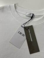 迪奧復刻版2025蛇年限定刺繡字母短袖T恤男女寬鬆白色款
