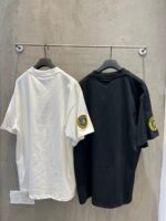 巴黎世家頂級原單刺繡字母徽章短袖T恤黑白經典百搭2025新品
