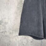 巴黎世家高仿彪馬聯名短袖T恤洗水黑徽章刺繡做舊圓領2025秋季新品