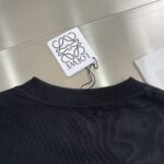 LOEW FW25新款纯色胸前小标Logo刺绣圆领长袖T恤 宽松舒适百搭
