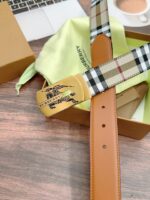 Burberry復刻版男士腰帶3.5cm意大利原廠皮料 五金電鍍精緻休閒款
