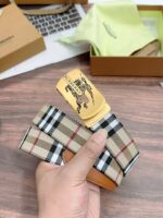 Burberry復刻版男士腰帶3.5cm意大利原廠皮料 五金電鍍精緻休閒款